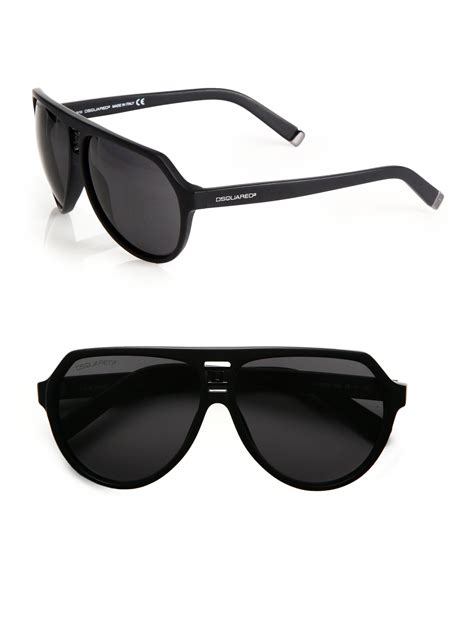Lyst Dsquared² Aviator Plastic Sunglasses In Black For Men
