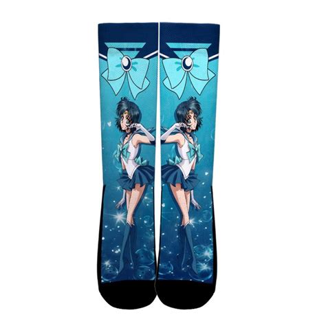 Sailor Mercury Socks Sailor Moon Uniform Anime Socks Animebape