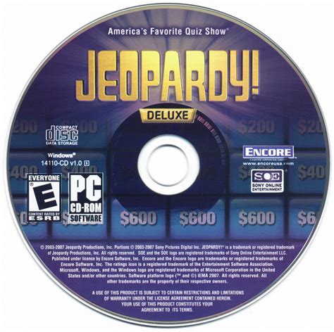 Jeopardy Deluxe 2007 Windows Box Cover Art Mobygames