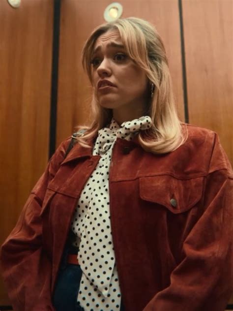 Sex Education Season 4 Aimee Gibbs Red Suede Jacket