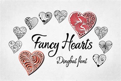 Fancy Hearts Font Free Font