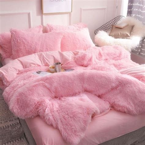 Pink Fluffy Bed Pink Room Fluffy Duvet Room Ideas Bedroom