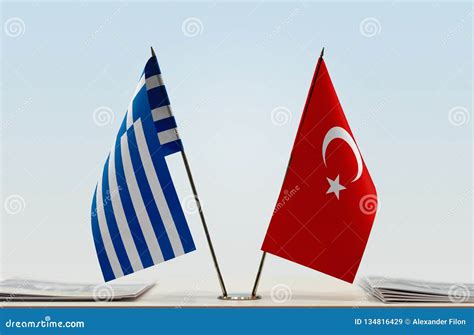 Flags Of Greece And Turkey Stock Illustration Illustration Of Flag