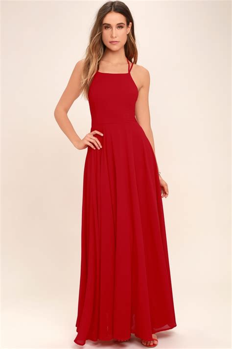 Red Maxi Dress Lace Up Dress Backless Dress Maxi Dress Lulus