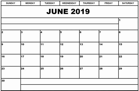 Printable June 2019 Calendar Editable June June2019 Junecalendar2019