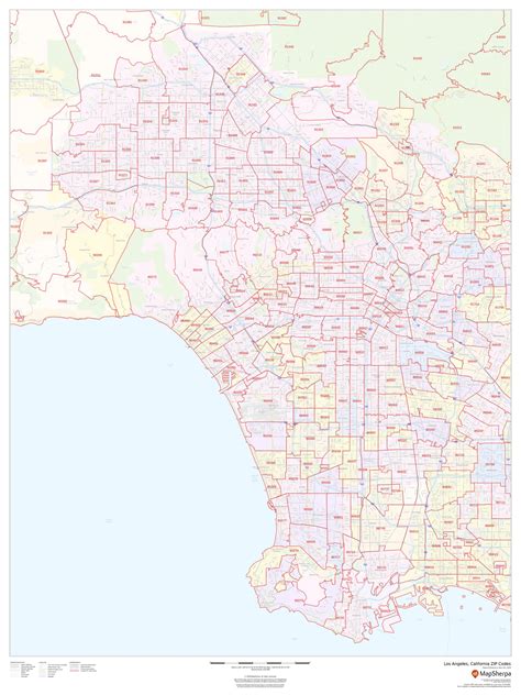 Los Angeles Ca Zip Code Map
