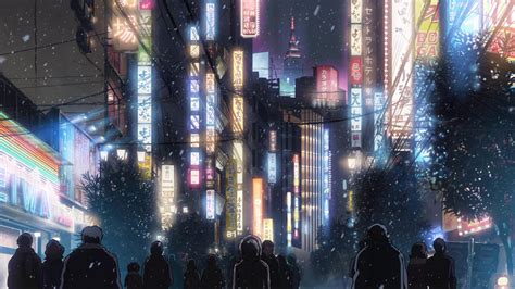 Anime City Desktop Wallpapers Wallpaper Cave