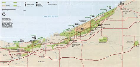 Indiana Dunes National Lakeshore Park Map Full Size Gifex