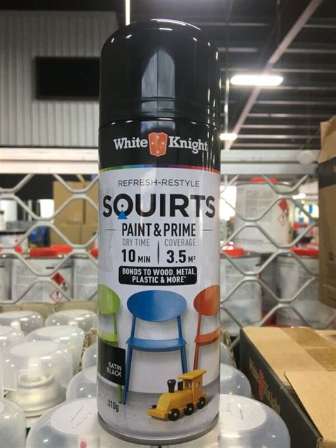 White Knight Squirts Satin Black 310gm Wynn Fraser