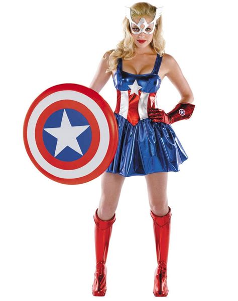 Sassy Captain America Deluxe Adult Womens Costume Captain America