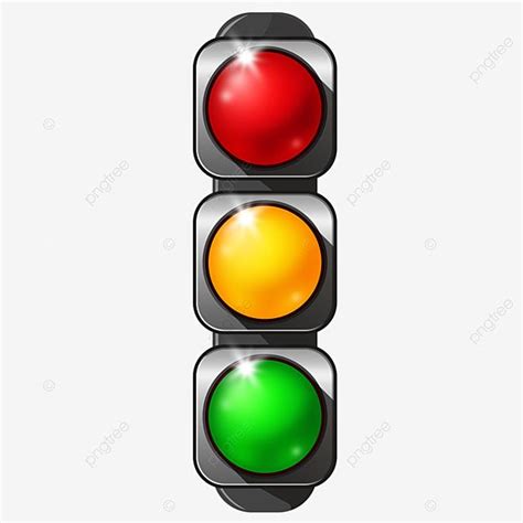 A Traffic Light With Two Red And Green Lights On Each Side In Front Of