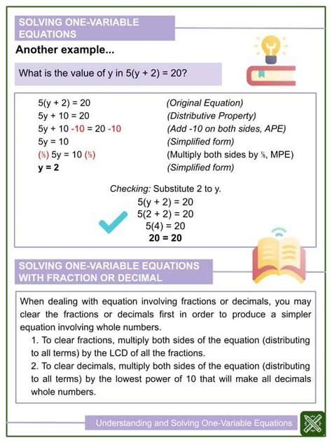 Want to help support the site and remove the ads? Understanding and Solving One-Variable Equations 6th Grade Worksheets