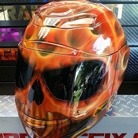 Custom Airbrushed Motorcycle Helmet By 144 Custom Paint