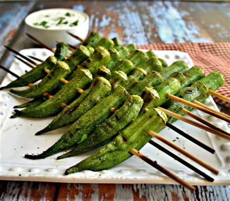 We all are fond of this veggie and i make it often. Peppery Grilled Okra & Lemon-Basil Dipping Sauce - Life ...