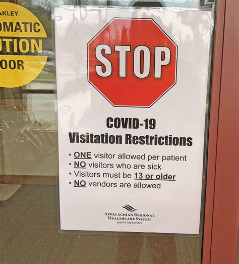 Visitation Restricted At Local Hospitals To Prevent The Spread Of Covid