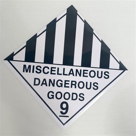 Hazardous Materials Placard Miscellaneous Dangerous Goods Class 9 Marair