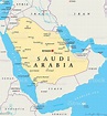 Ilustración de Mapa Político De Arabia Saudita y más Vectores Libres de ...