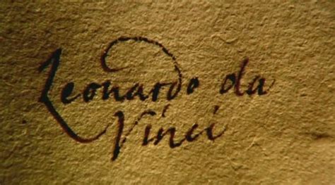 His Signature Leonardo Da Vinci Artist Logo Night At The Museum