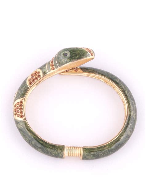 Brazalete De Villanueva Carey Verde Y Dorado En Forma De