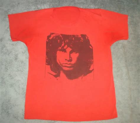 Vtg 80s Jim Morrison Print T Shirt The Doors 70s Single Stitch Rock