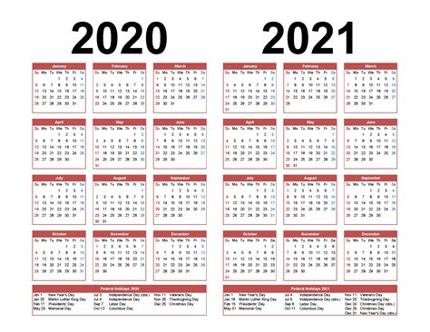 2 Year Calendar 2020 To 2020 Month Calendar Printable