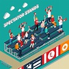 Spectator Stands With Fans Isometric Illustration 481658 Vector Art at ...