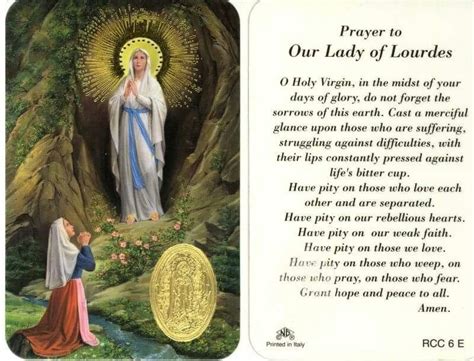 Prayer To Our Lady Of Lourdes Our Lady Of Lourdes Prayers Prayers