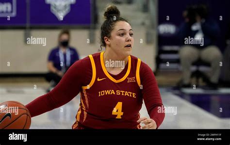 Iowa State Guard Rae Johnson Handles The Ball During An Ncaa College Basketball Game Against Tcu