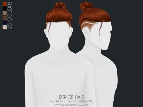 Derick Hair All Ages At Redheadsims Sims 4 Updates