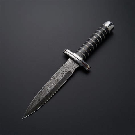 Damascus Micarta Tactical Combat Fighting Dagger Gunslinger Knives