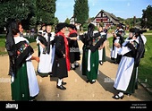 Dancing people in the mill museum Gifhorn, Lower Saxony, Germany ...