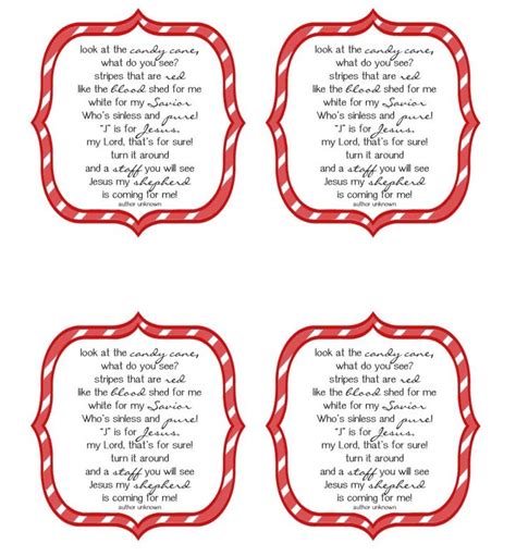Here is the famous poem about the candy cane that points back to jesus as the meaning of christmas. candy cane poem | Candy cane poem, Candy cane legend ...