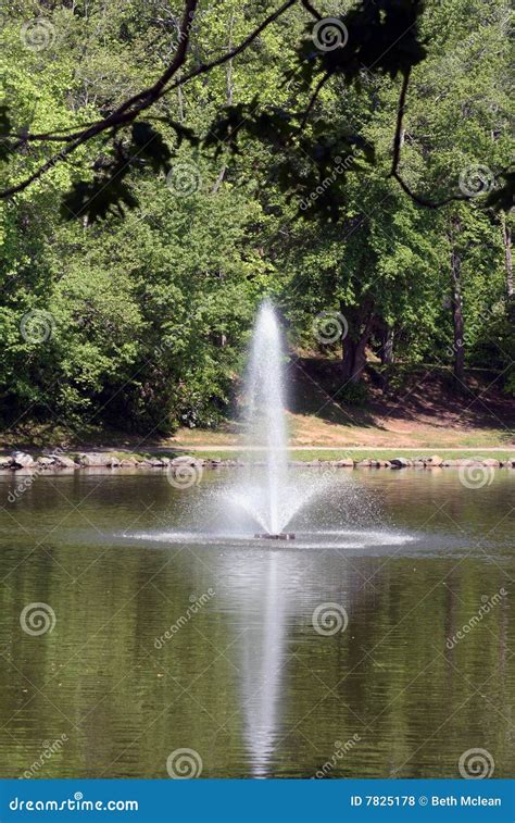 Fountain Stock Photo Image Of Spraying Trees Rural 7825178