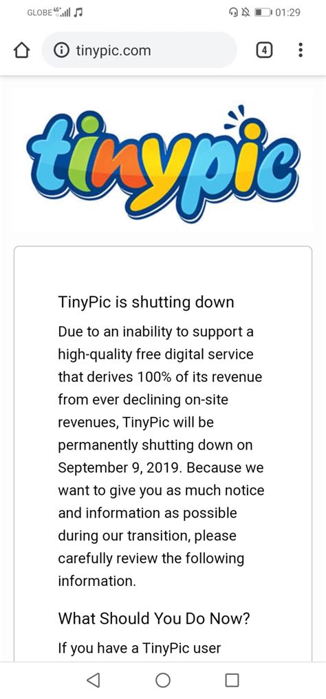 Tinypic Is Shutting Down