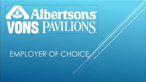 Albertsons Vons Pavilion Employment Opportunities Youtube