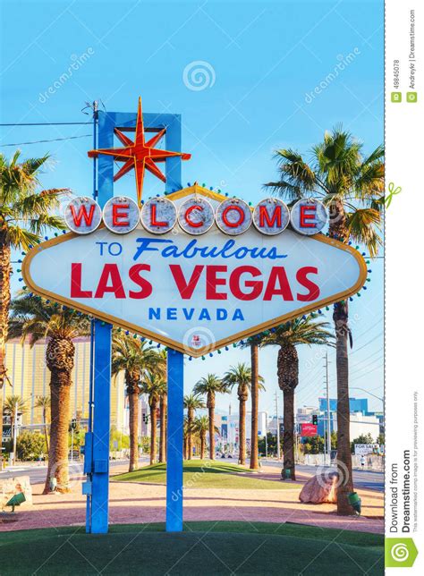 Welcome To Fabulous Las Vegas Sign Editorial Stock Photo