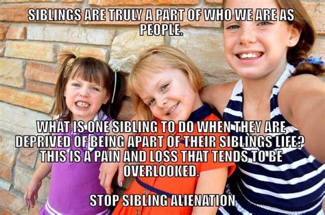 sibling alienation it is a shame that my daughter is going through this we just make sure not
