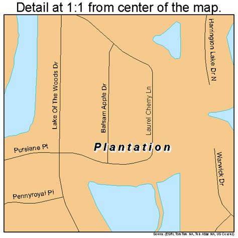 Plantation Florida Street Map 1257450