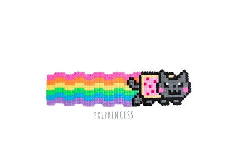 Rainbow Nyan Cat Perler Diy Perler Beads Perler Bead Art Nyan Cat Sexiz Pix
