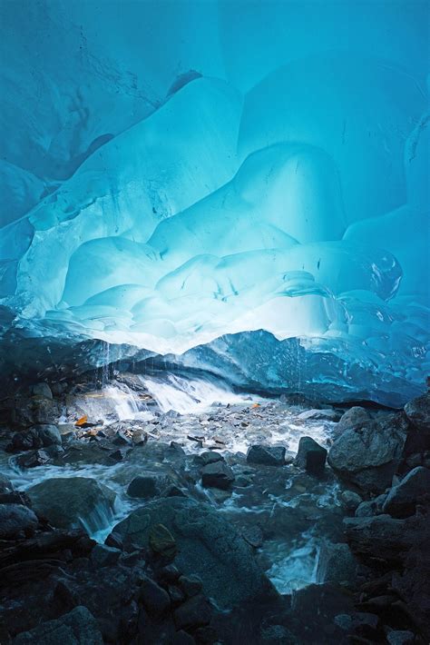 Ice Cave Blue Glacier Ice Cave Near Juneau Alaska Ice Cave Travel