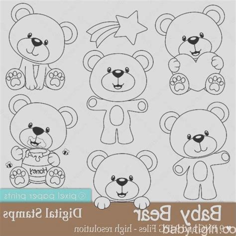 Baby Bear Digital Stamps Digital Stamps Digitale Stempels Digi