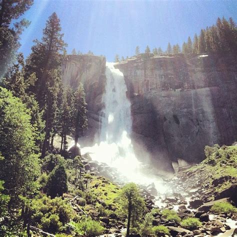 Top Of Nevada Falls Trail In Yosemite National Park