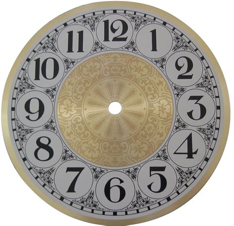 6 Fancy Arabic Metal Dial Craftime Clockery