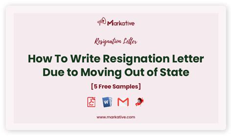 How To Write Appealing Resignation Letter Moving Out Of State 7 Free