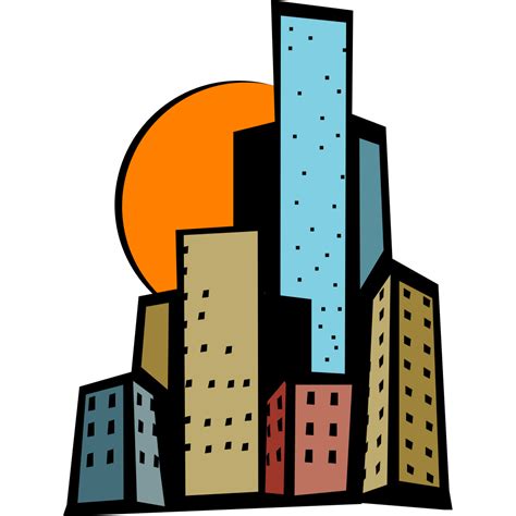 Skyscrapers In The City Png Svg Clip Art For Web Download Clip Art