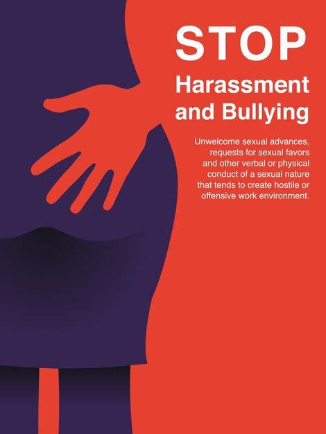 Premium Vector Sexual Harassment And Workplace Bullying Concept Poster My Xxx Hot Girl