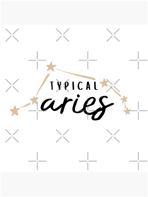 Typical Aries Astrology Zodiac Star Signs Constellation Poster By