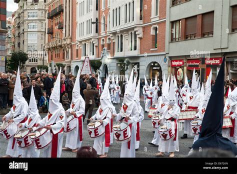 Semana Santa Traditional Catholic Easter Parades In Bilbao Spain
