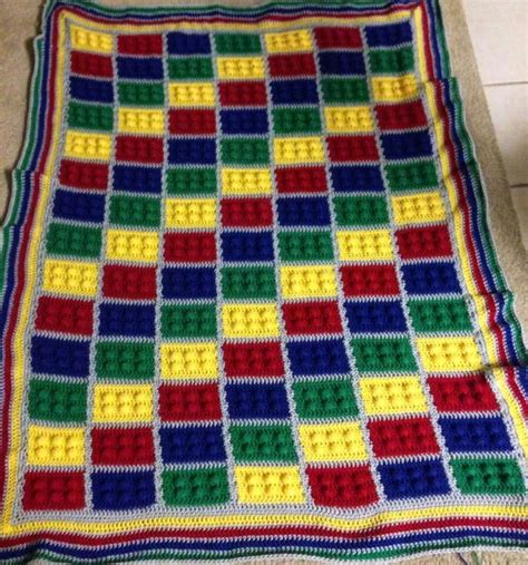 Lego Afghan Crochet Square Patterns Crochet Blanket Crochet Patterns