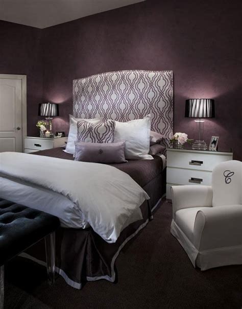 Featured Dark Purple Bedroom Decorating Ideas With White Sofa Beautiful Purple Color Play For
